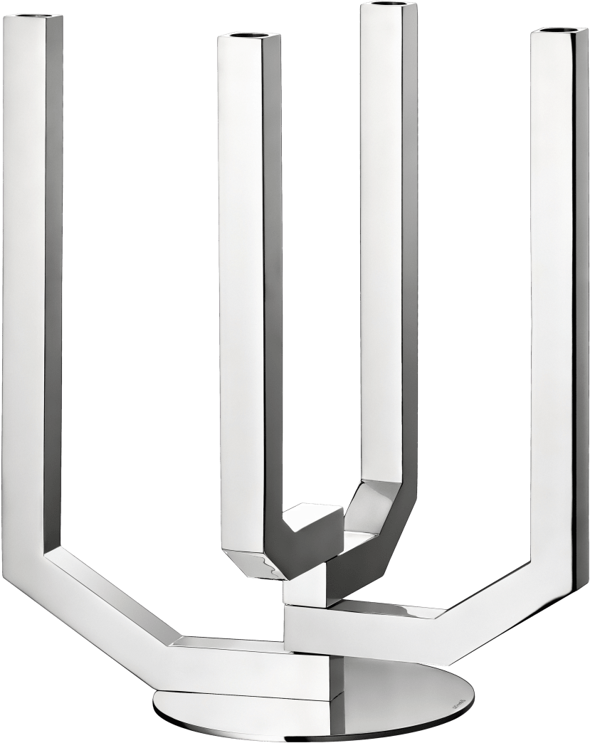 Christofle Arborescence Stainless Steel Candelabra