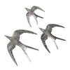 John Richard Set of Three Nickel Birds in Flight Wall Art