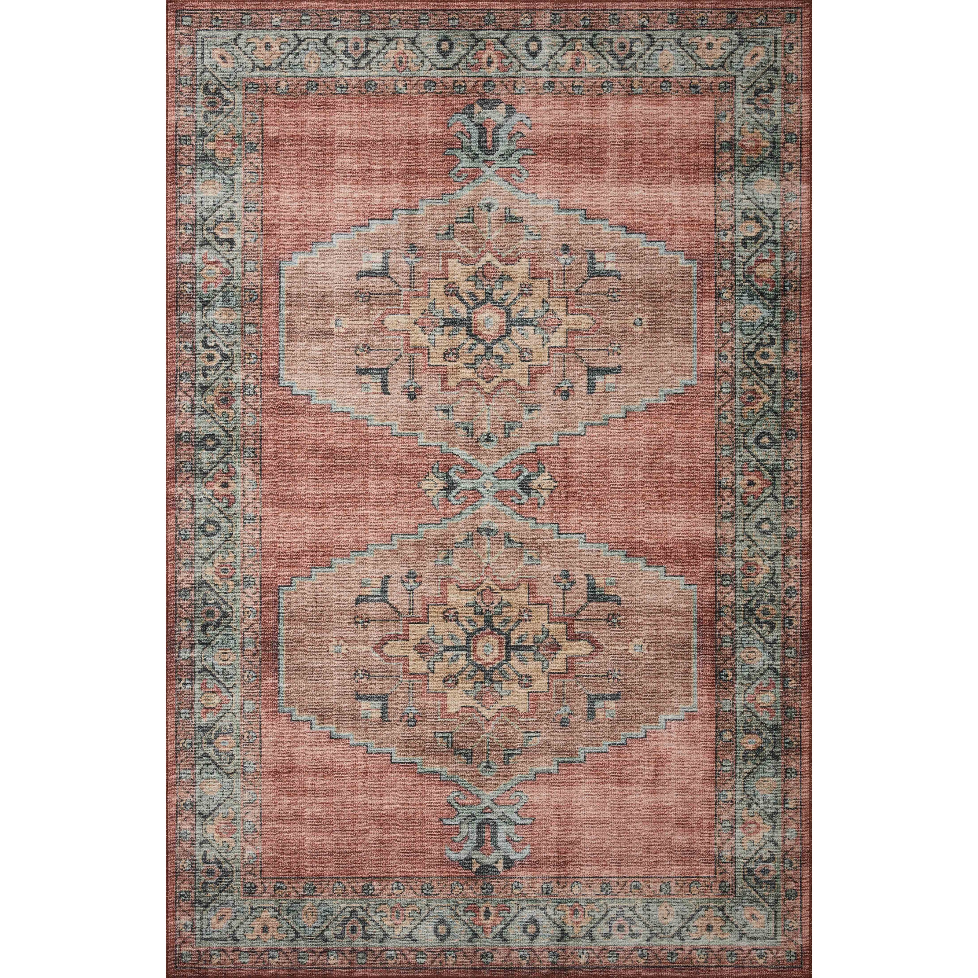 Loloi II Heidi HEI-05 Spice / Aqua Rug