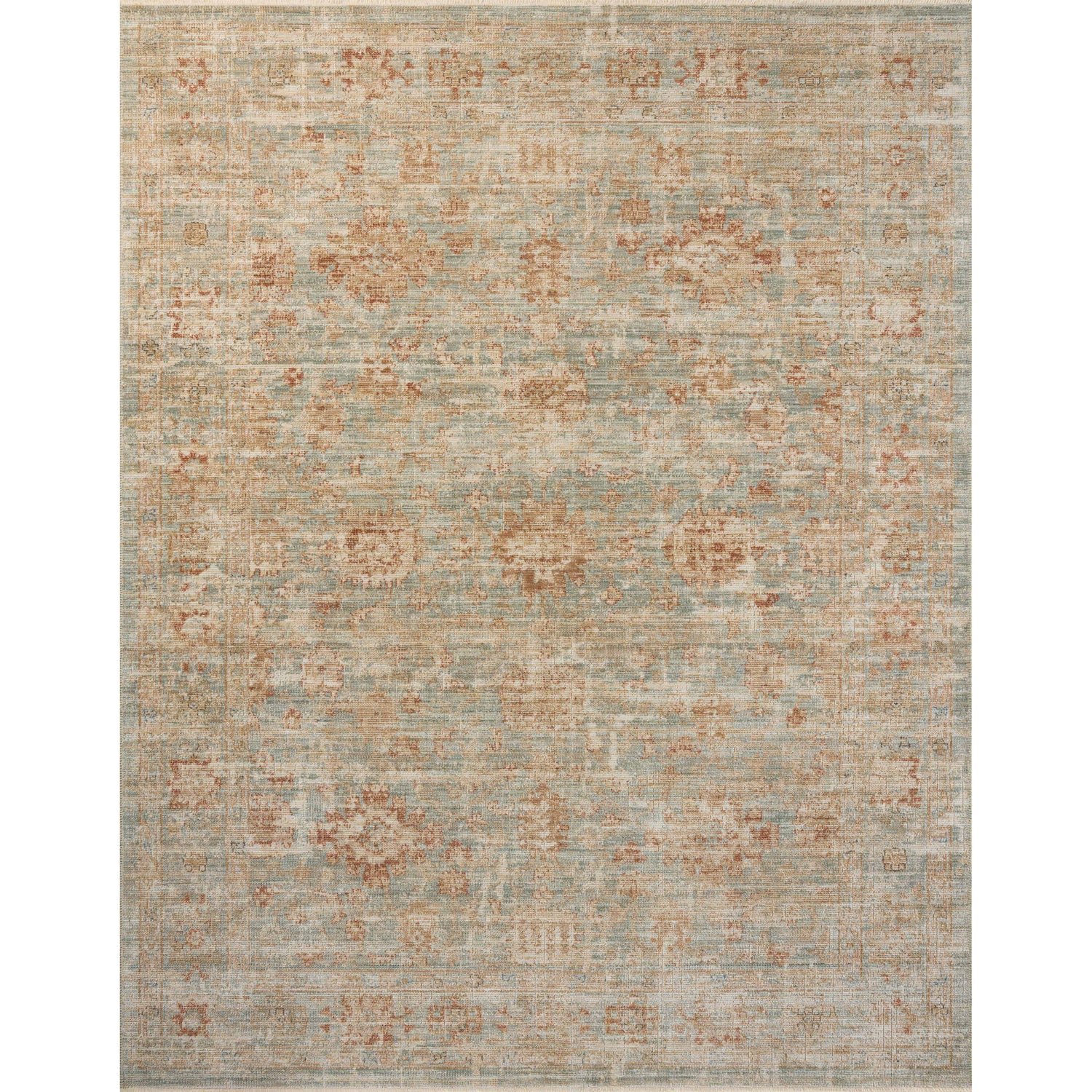 Loloi Heritage HER-06 Aqua / Terracotta Rug