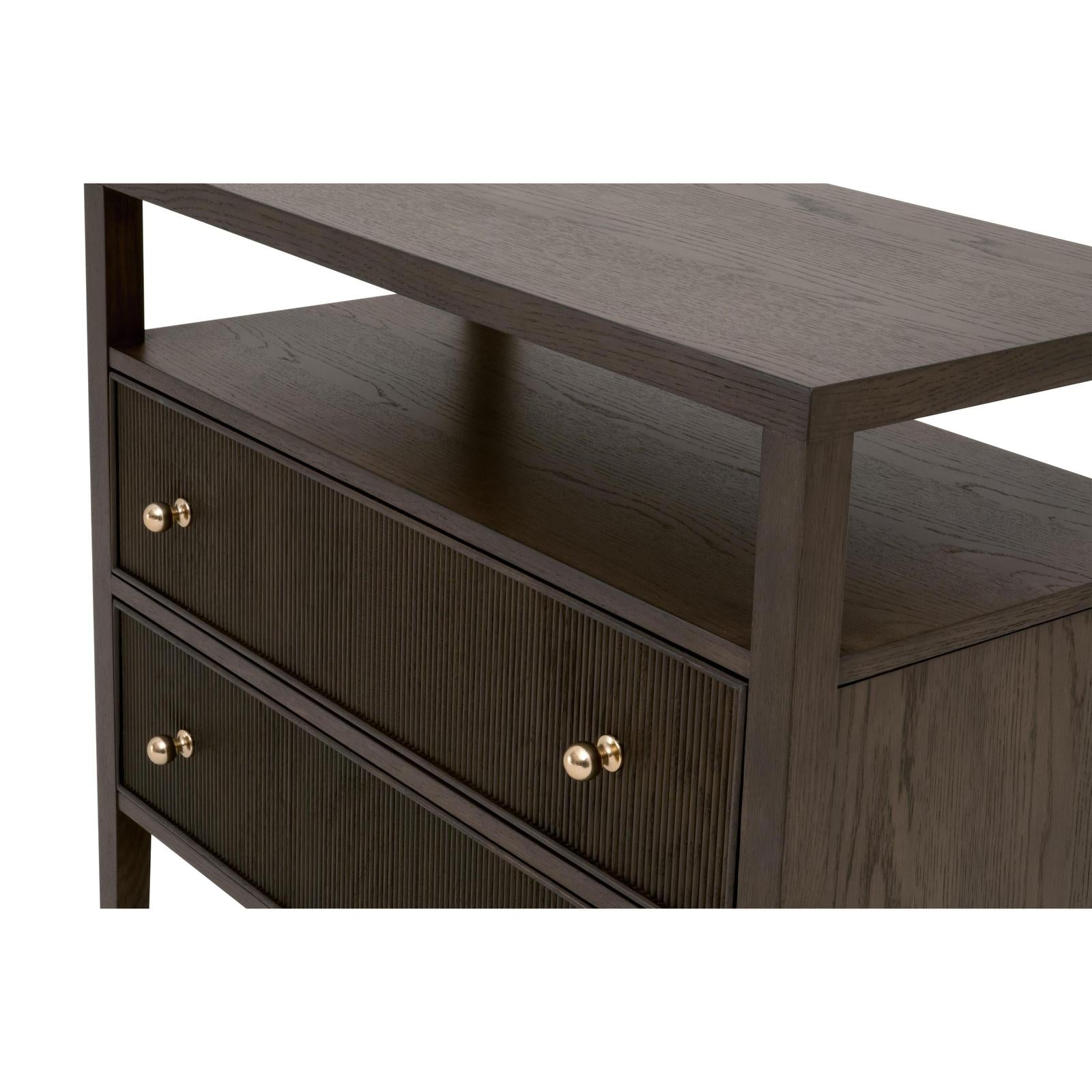 Essentials For Living Highland Open Shelf 2-Drawer Nightstand