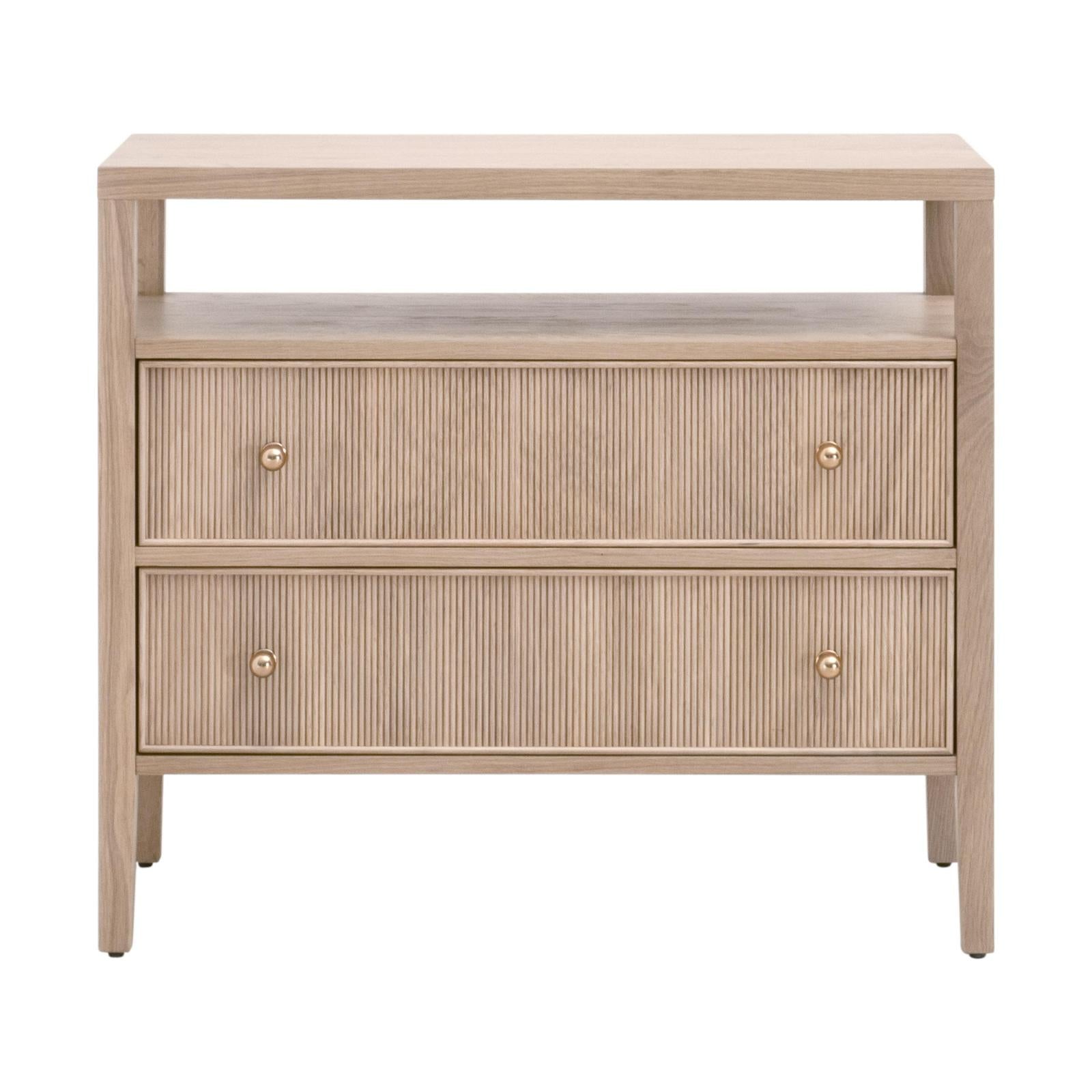 Essentials For Living Highland Open Shelf 2-Drawer Nightstand