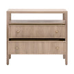 Essentials For Living Highland Open Shelf 2-Drawer Nightstand