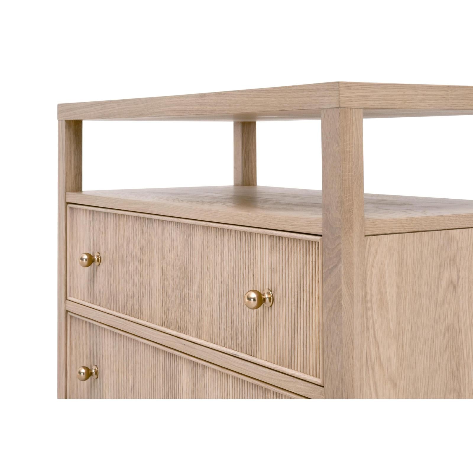 Essentials For Living Highland Open Shelf 2-Drawer Nightstand