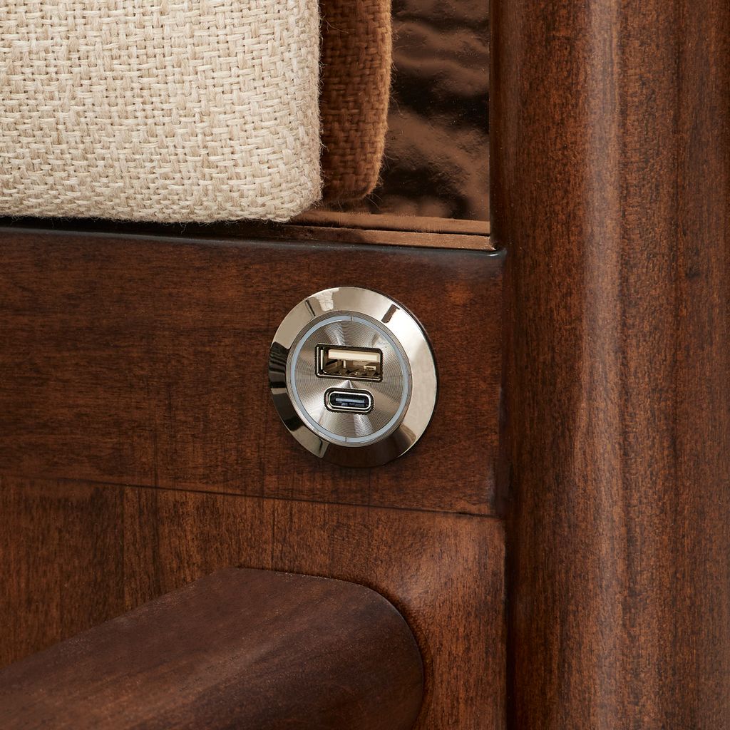 Michael Amini Mason Park Platform Bed with Lift Mechanism - Umber