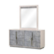 Michael Amini Pavira Dresser with Mirror - Stone