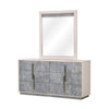 Michael Amini Pavira Dresser with Mirror - Stone