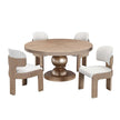 Michael Amini West Kensington Round Dining Table - Sea Salt Caramel