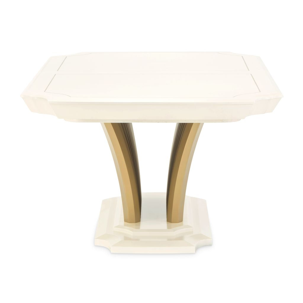 Michael Amini Fantosini Pedestal Dining Table - Creamy Pearl