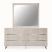 Michael Amini Marin Dresser with Mirror Set - Greige