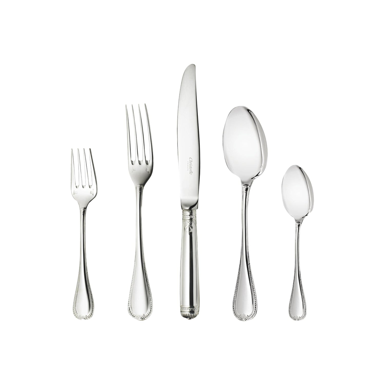 Christofle Malmaison 5-Piece Silver-Plated Flatware Set