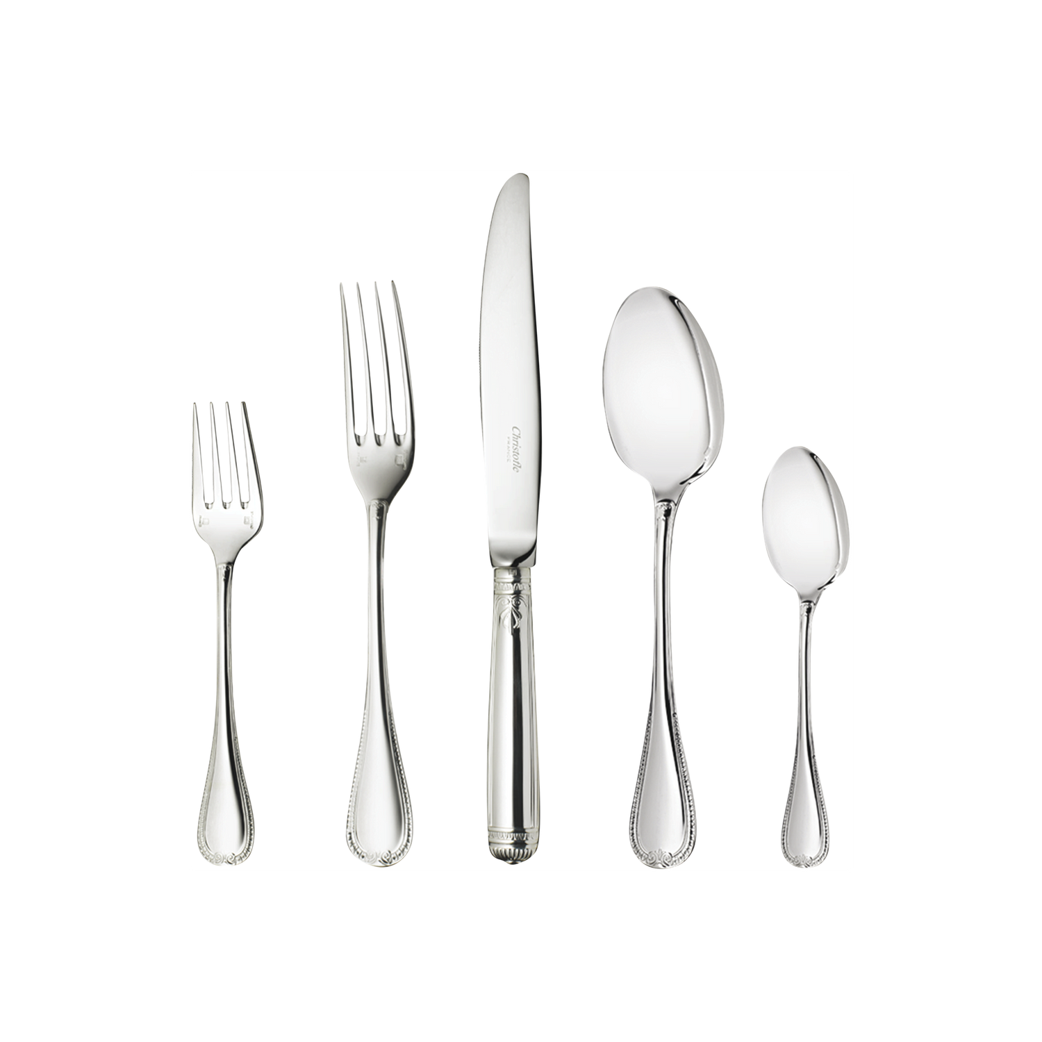 Christofle Malmaison 5-Piece Silver-Plated Flatware Set