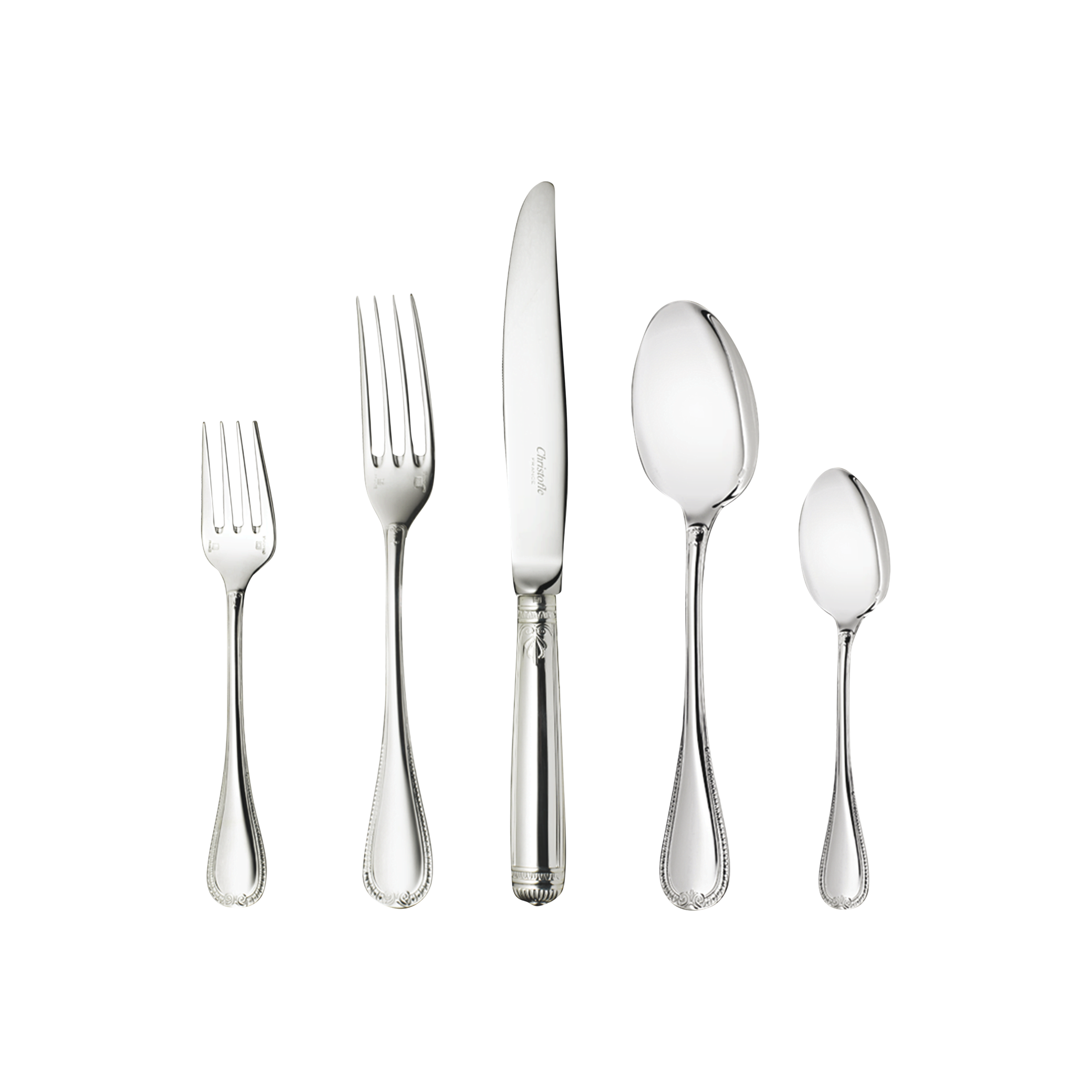 Christofle Malmaison 5-Piece Silver-Plated Flatware Set