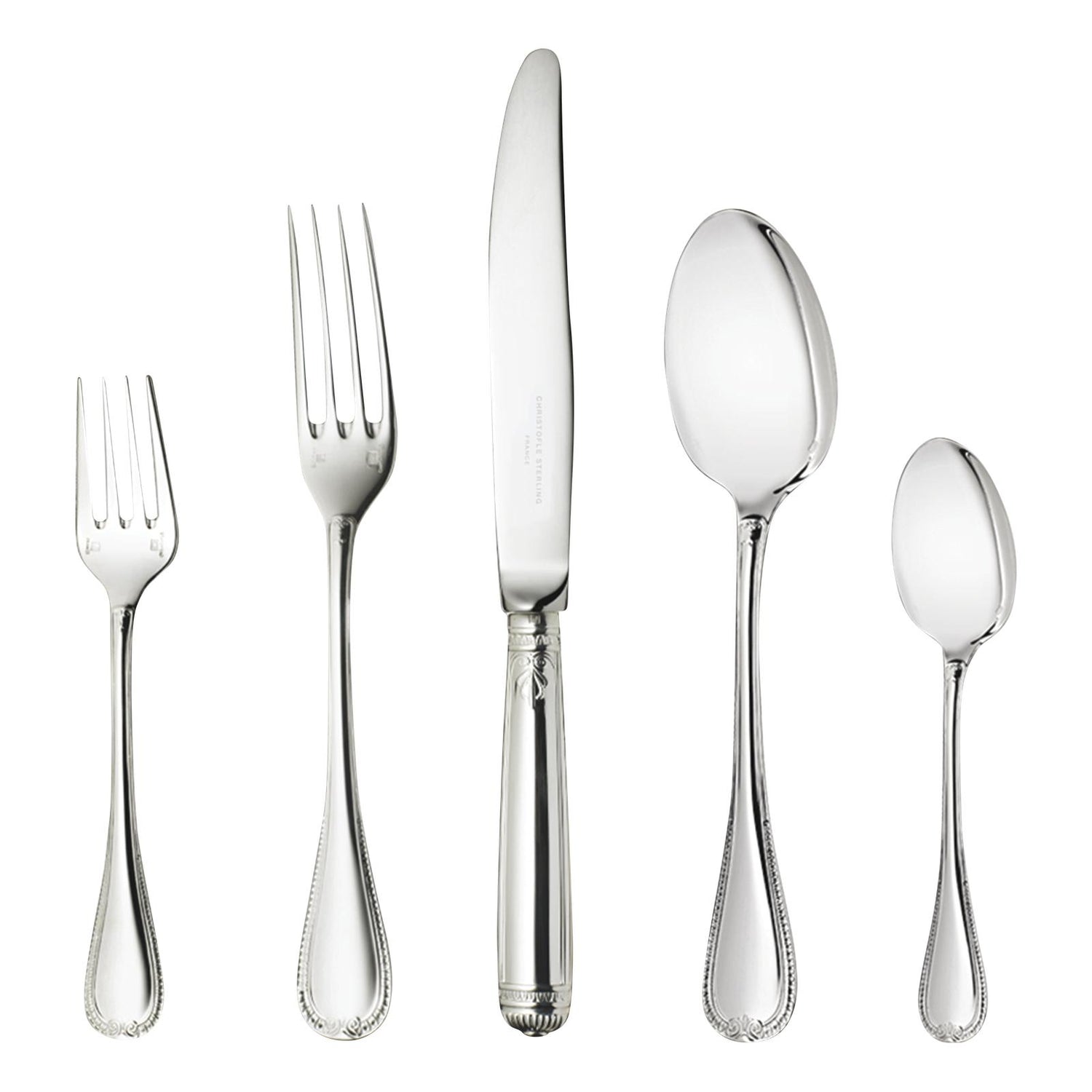 Christofle Malmaison Sterling Silver 5-Piece Place Setting