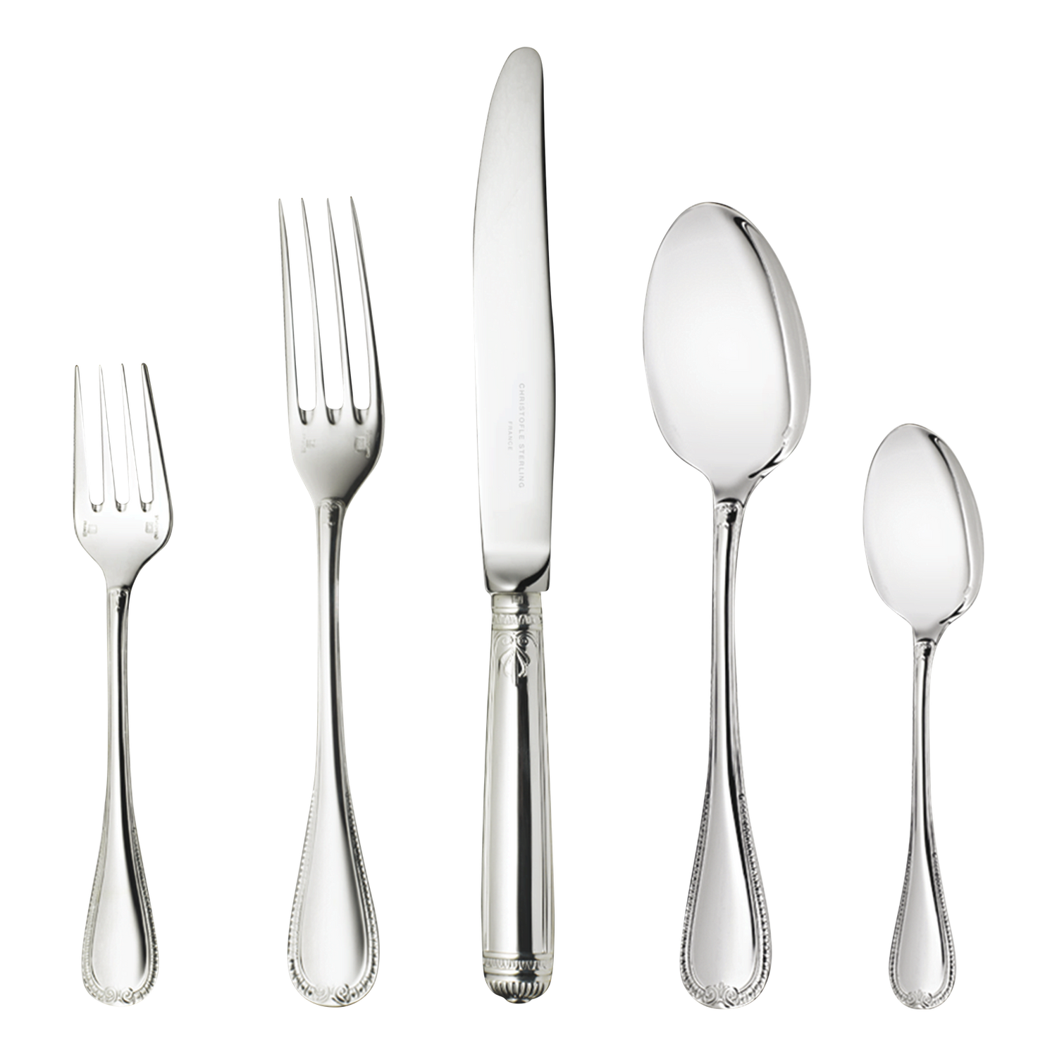 Christofle Malmaison Sterling Silver 5-Piece Place Setting
