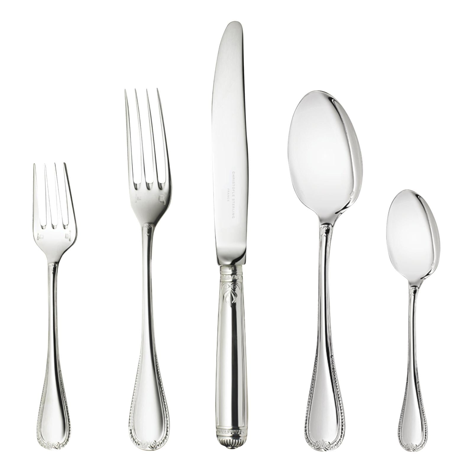 Christofle Malmaison Sterling Silver 5-Piece Place Setting
