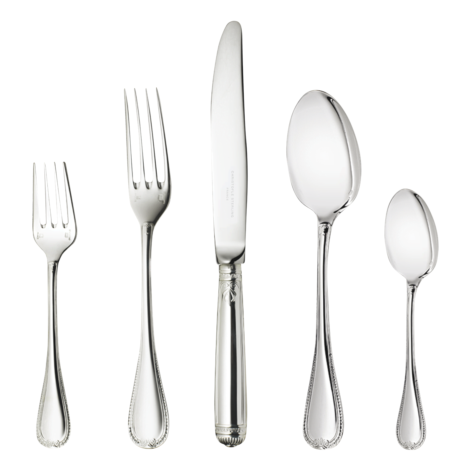 Christofle Malmaison Sterling Silver 5-Piece Place Setting