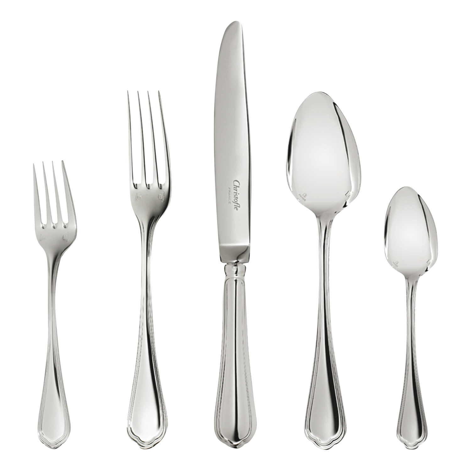 Christofle Spatours Silver Plated 5-Piece Place Setting