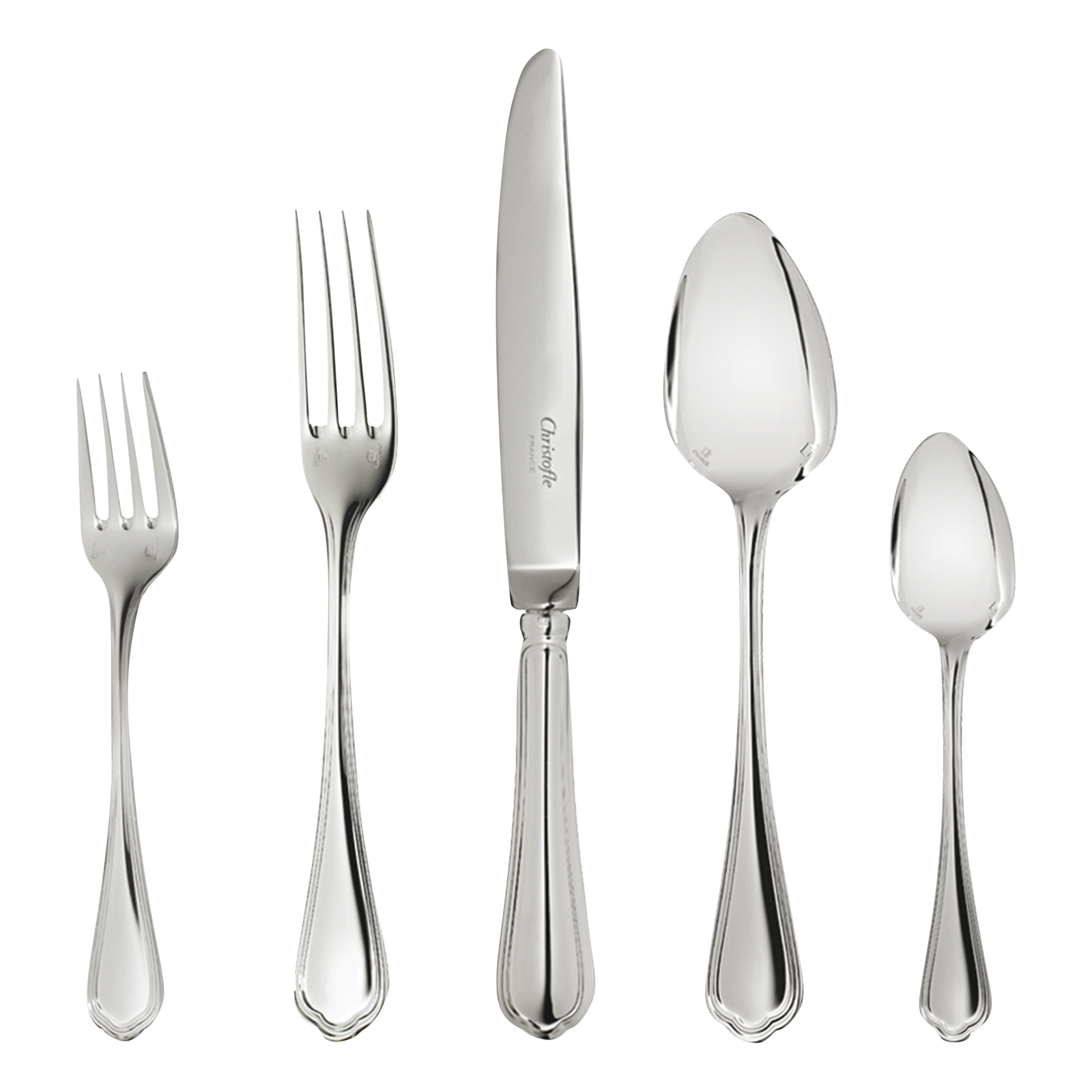 Christofle Spatours Silver Plated 5-Piece Place Setting