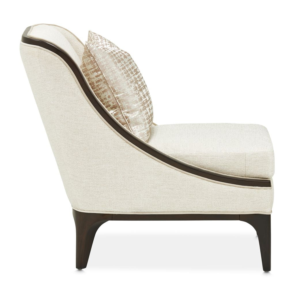 Michael Amini Paris Chic Accent Chair - Cremini/Espresso