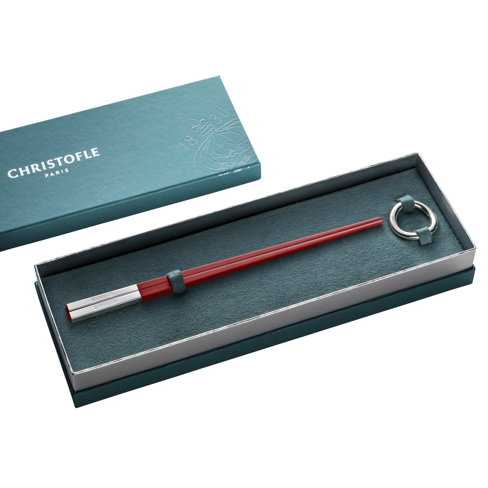 Christofle Uni Silver Plated Chinese Chopsticks And Chopstick Rests - Set of 2