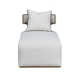 Michael Amini West Kensington Chaise - Buff/Seal Salt Caramel