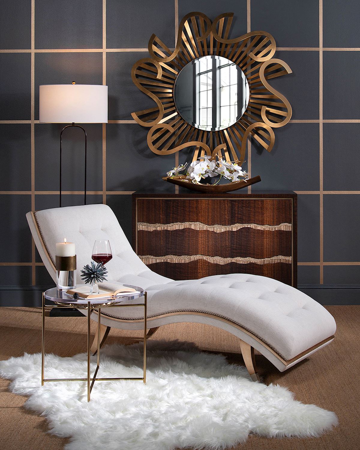 John Richard Palm Side Table