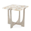 John Richard Unity Agate End Table, Nickel