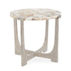 John Richard Unity Round Agate End Table, Nickel