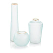 John Richard Decor Set of Three Whisper Blue Glass Vases