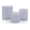 John Richard Decor A Set of Three Translucent Lilac Glass Vases