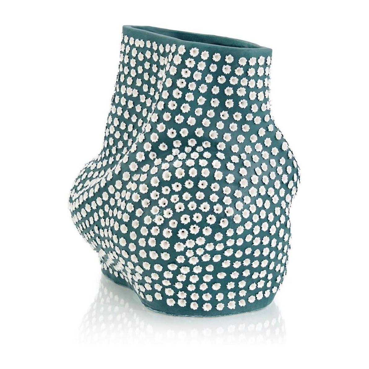 John Richard Teal Blue Porcelain Vase