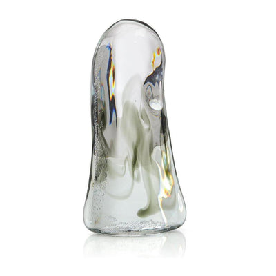 John Richard Decor Swirls of Gray Handblown Glass Sculpture I
