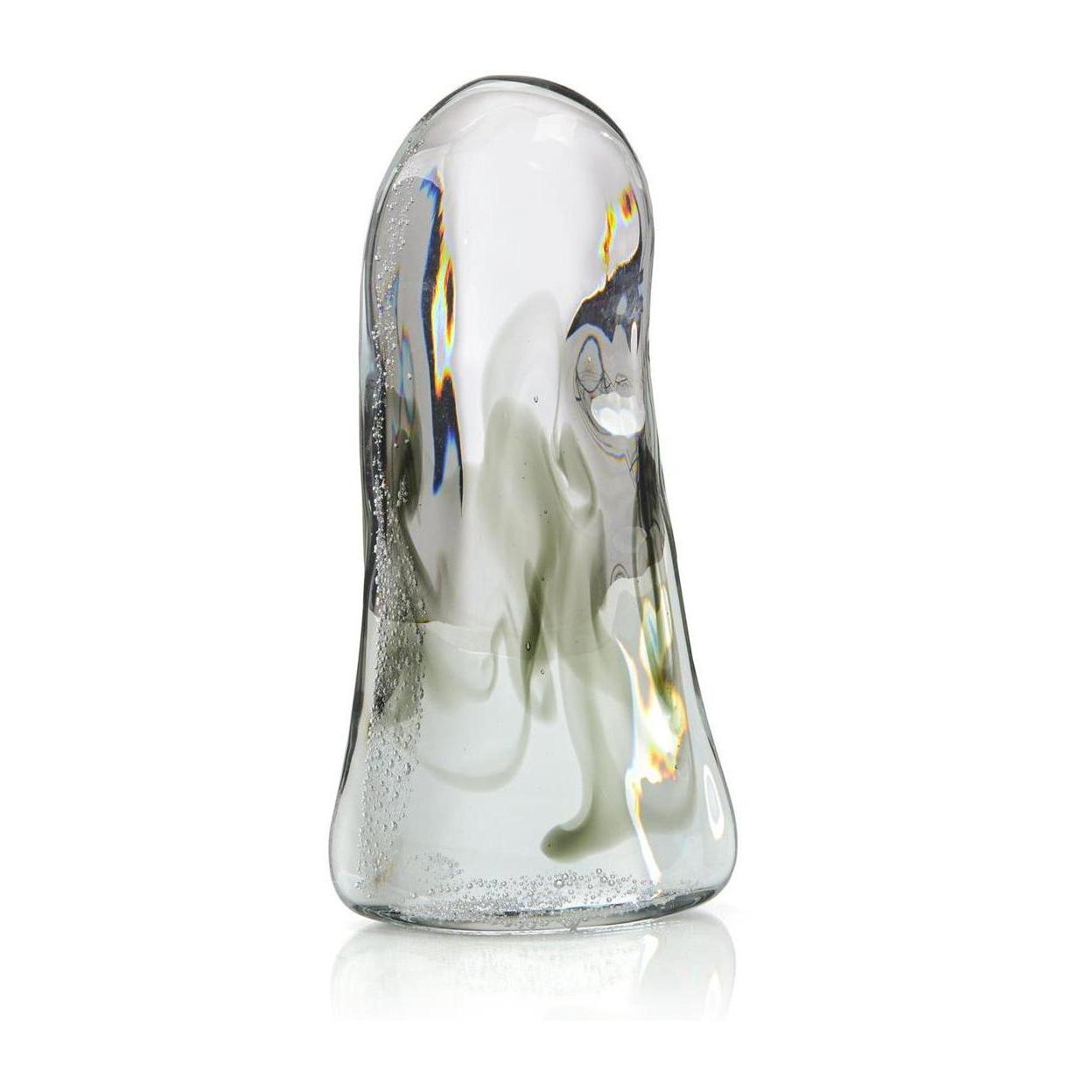 John Richard Decor Swirls of Gray Handblown Glass Sculpture I