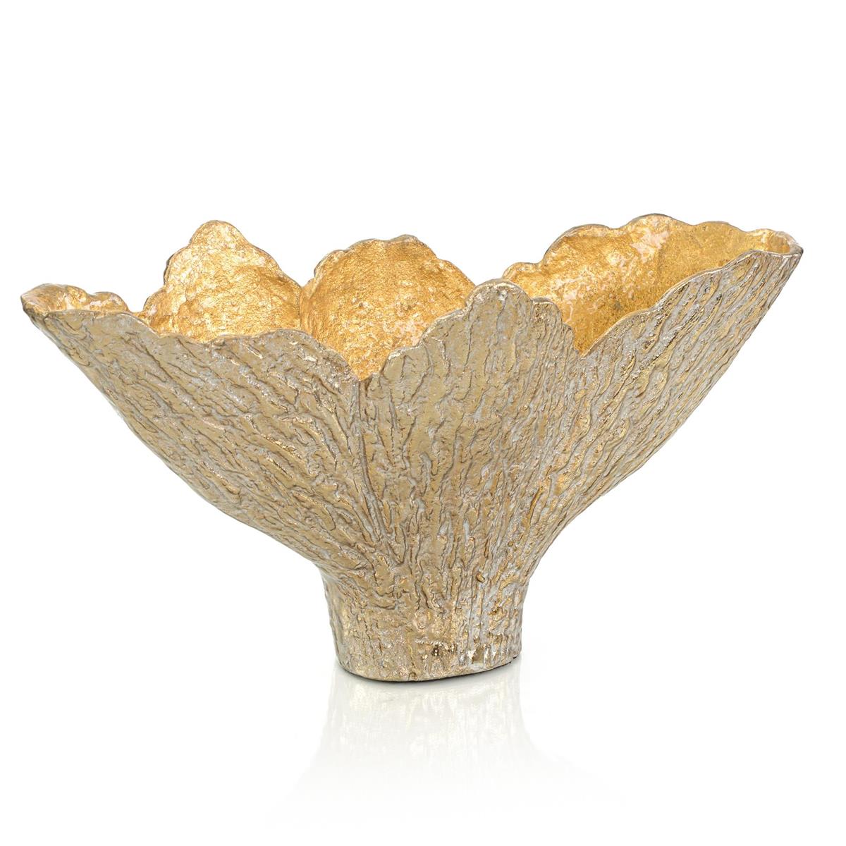 John Richard Enameled Brass Bark Bowl