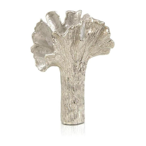 John Richard Ginkgo Leaf Vase In Nickel II