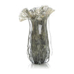 John Richard Decor Grey Handblown Glass Eruption Vase I