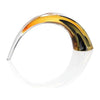 John Richard Decor Handblown Black and Amber Arch Sculpture I