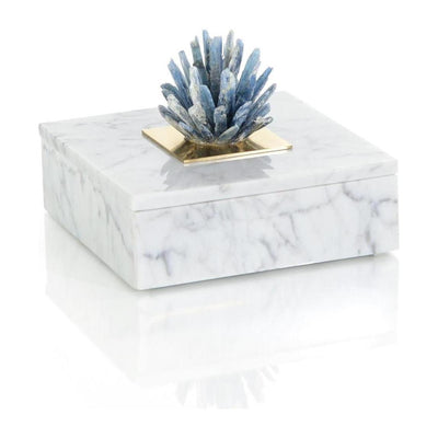 John Richard Decor Kyanite Starburst and Marble Box