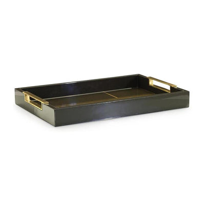 John Richard Decor Tenebra Tray with Brass Handles