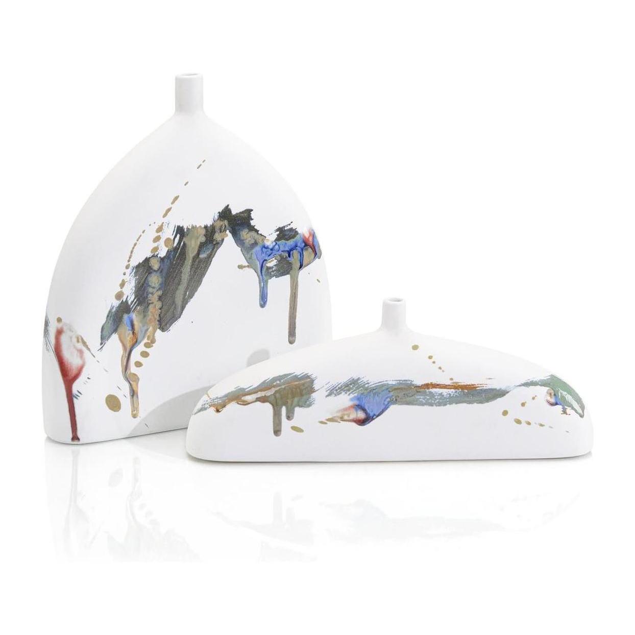 John Richard Decor Splash of Color Vases, Set of Two
