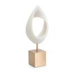 John Richard Decor Hollow Droplet Sculpture on Brass Base