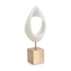 John Richard Decor Hollow Droplet Sculpture on Brass Base