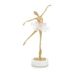 John Richard Decor Selenite Ballet Sculpture on Marble Base I