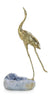 John Richard Decor Brass Crane Sculpture on Kyanite I