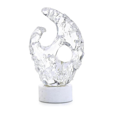 John Richard Decor Glacial Wisp Sculpture on Marble Base