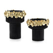 John Richard Decor Golden Disc Vases, Set of 2