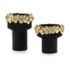 John Richard Decor Golden Disc Vases, Set of 2