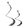 John Richard Decor Silver Spiral Candleholders, Set of 2