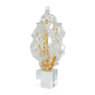 John Richard Decor Frozen Flame Sculpture on Crystal Base